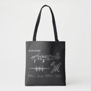 Tote Bag B-25B Mitchell Doolittle - Plan directeur de l'avi