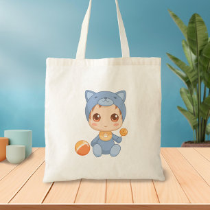 Tote Bag Baby Boy Girl Chat Jumpsuit