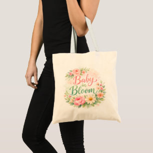 Tote Bag Baby in Bloom Fille Fleur Bébé Shower