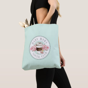 Tote Bag Baby Mama Social Club Aqua