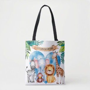 Tote Bag Baby shower aquatique Safari Animaux