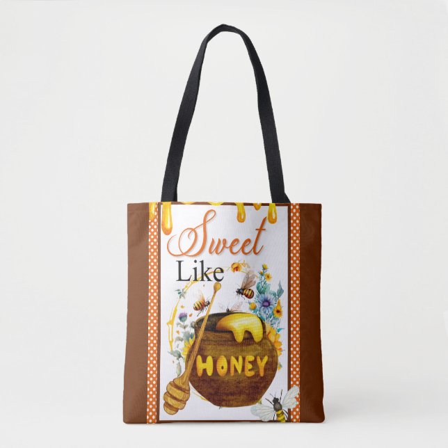 Tote Bag Baby shower d'abeille douce (Devant)