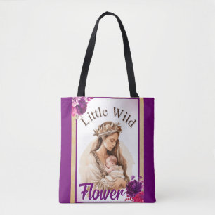 Tote Bag Baby shower de Boho pourpre