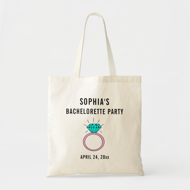 Tote Bag Bachelorette Fête Mariage Fille Mignonne Faveur (Devant)