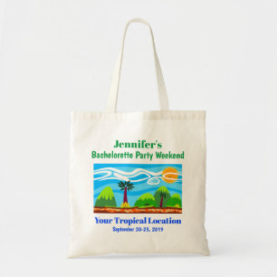 Tote Bag Bachelorette Mariage Tropical Beach Trip