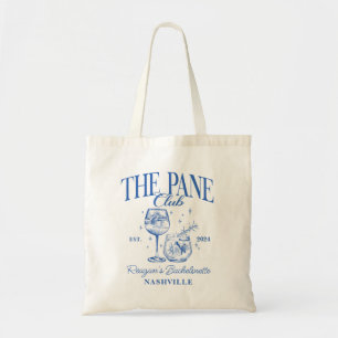 Tote Bag Bachelorette personnalisée Retro Cocktail bleu