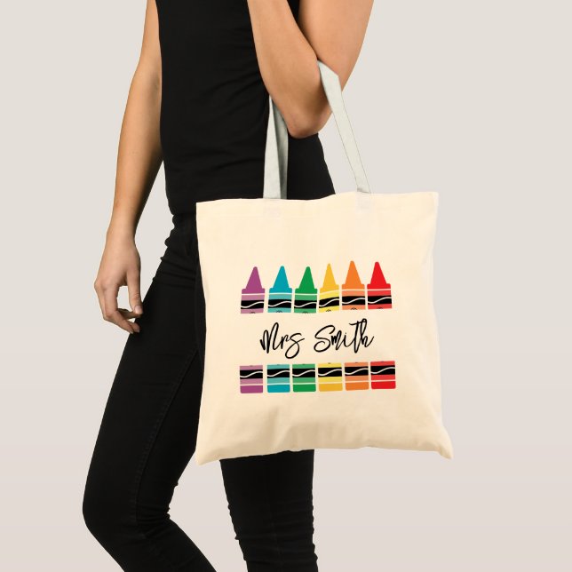 Tote Bag back School Rainbow Teacher Life (Devant (produit))