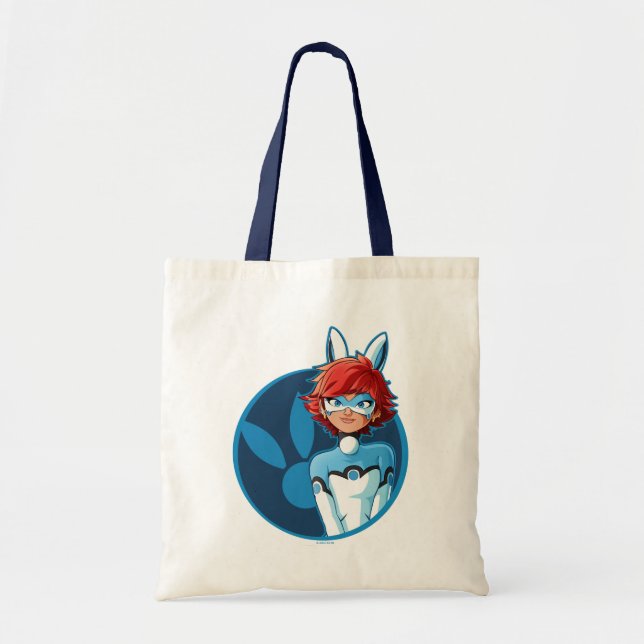 Tote Bag Badge Bleu Bunnyx (Devant)