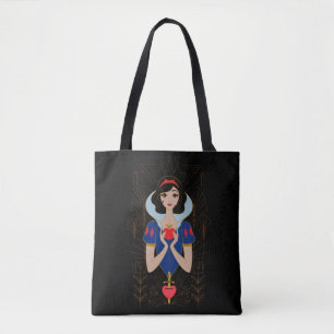 Tote Bag Badge de caractère stylisé blanc neige