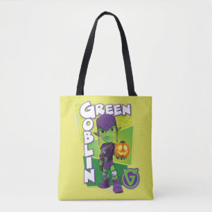 Tote Bag Badge de caractère vert Goblin