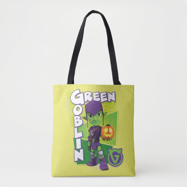 Tote Bag Badge de caractère vert Goblin (Devant)