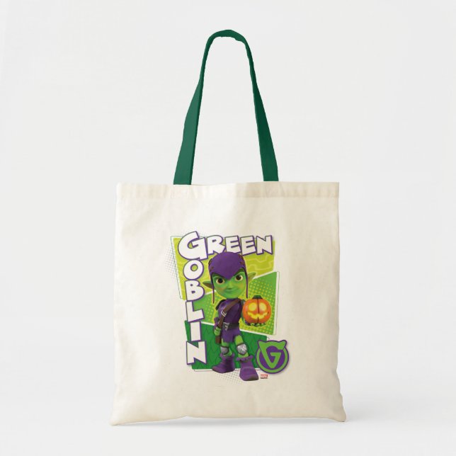 Tote Bag Badge de caractère vert Goblin (Devant)