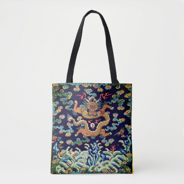 Tote Bag Badge de classement Carré Mandarin du dragon impér (Devant)