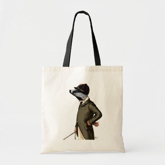 Tote Bag Badger The Rider Portrait (Devant)