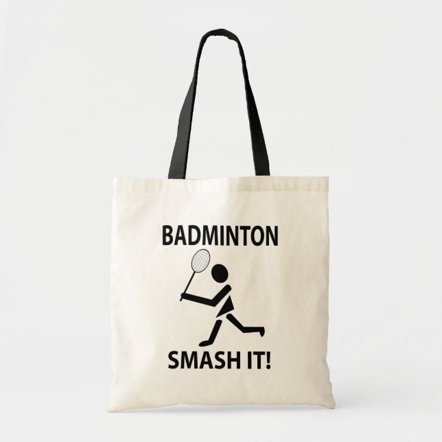 Tote Bag Badminton Racket Smash It Sports Player Badminton (Devant)