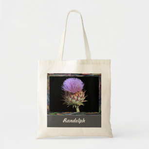 Tote Bag Bag - Thistle and Name