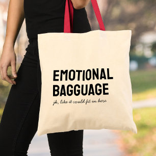 Tote Bag Bagages émotionnels minimalistes et amusants