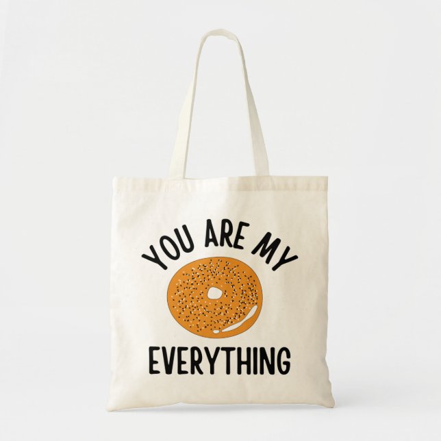 Tote Bag Bagel Tu Es Mon Tout Drôle (Devant)