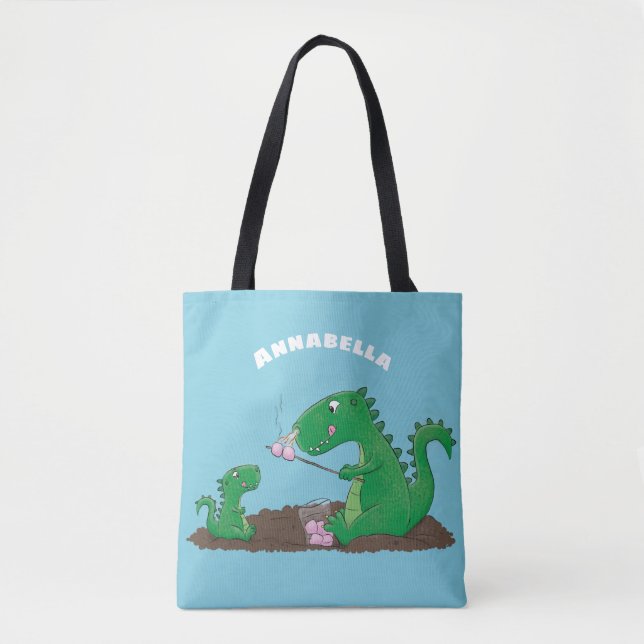 Tote Bag Baguettes mignonnes grillant des marshmallows dess (Devant)