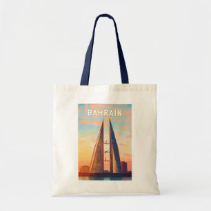 Tote Bag Bahreïn Illustration Voyage Art Vintage