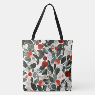 Tote Bag Baies rouges vertes de Noël