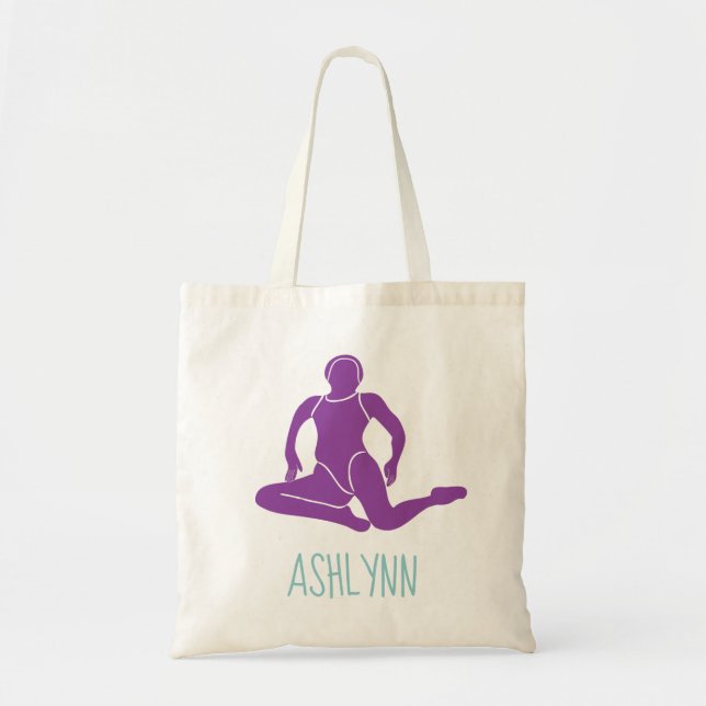 Tote Bag Baignade Personnalisée Purple Synchronisée Baignad (Devant)