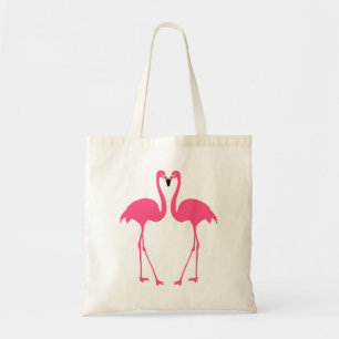 Tote Bag Baiser doux Couple mignon flamants roses isolé