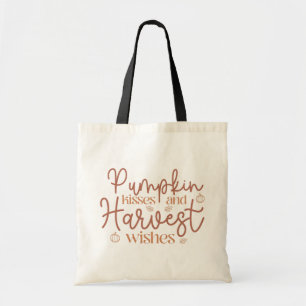 Tote Bag Baisers citrouilles et souhaits de récolte