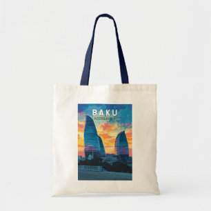 Tote Bag Bakou Azerbaïdjan Travel Art Vintage
