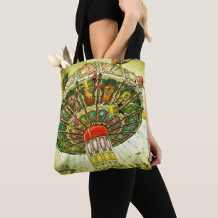 Tote Bag Balade carnavalesque vert photo retro vintage