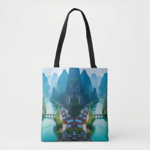 Tote Bag Balade pittoresque - Emerald River & Mountain View
