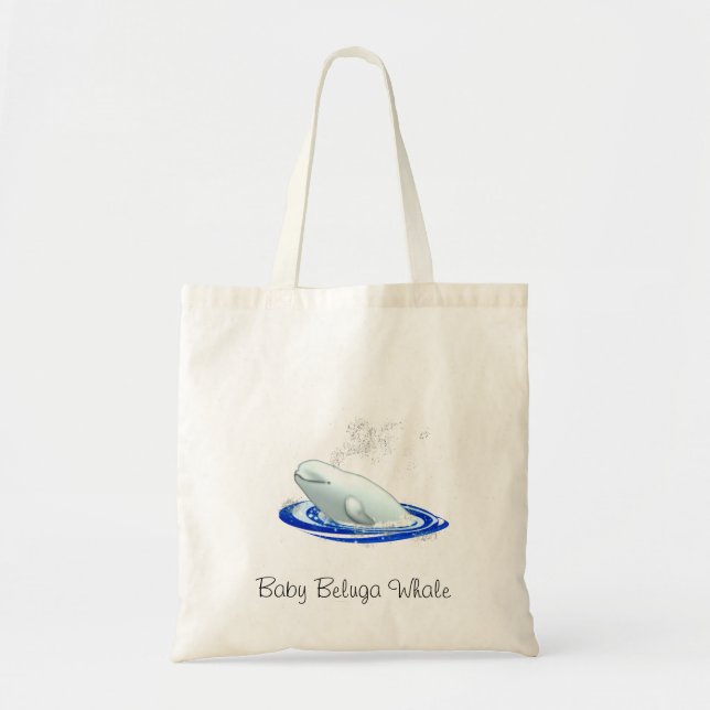 Tote Bag Baleine Fourre-tout de beluga de bébé (Devant)