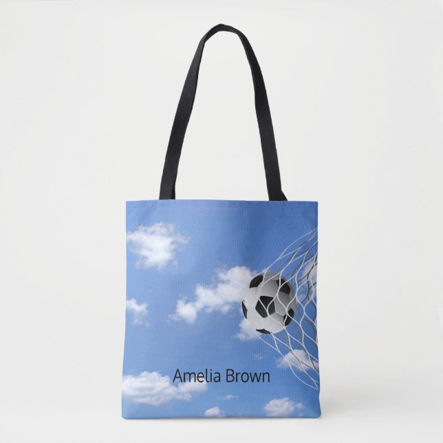 Tote Bag balle de football en net (Devant)