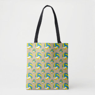 Tote Bag Balle de volley-ball en dessin