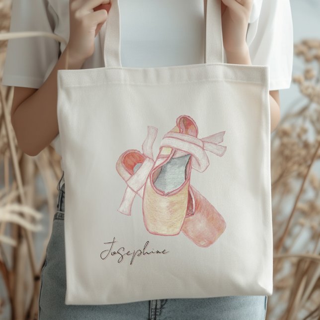 Tote Bag Ballerina Dancer Fourre-tout Avec Nom (Créateur téléchargé)