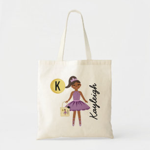 Tote Bag Ballerina Princess Halloween Traite Monogramme Nom