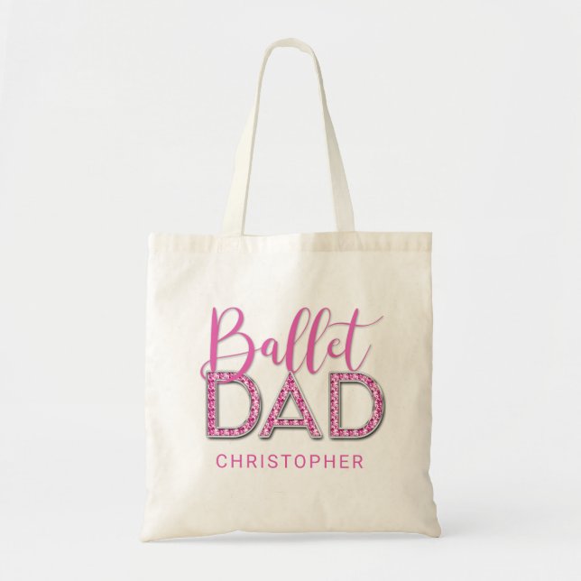 Tote Bag Ballet rose Papa Sparkle Diamond Luxe (Devant)