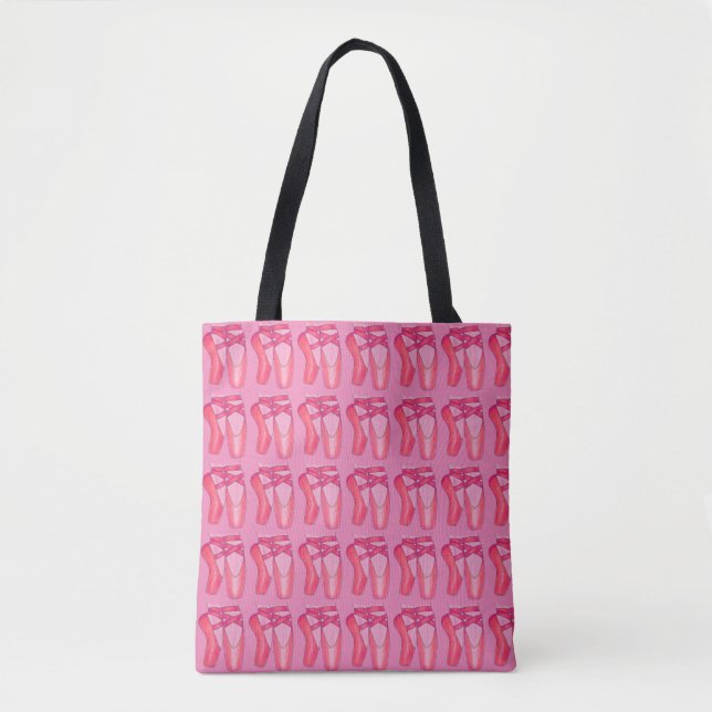 Tote Bag Ballet rose Pointe Toe Chaussure Ballerina Dance S (Devant)