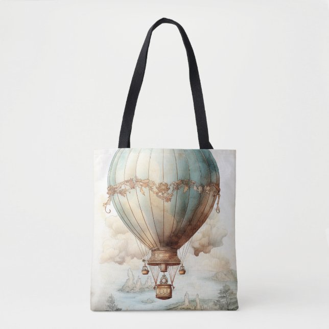 Tote Bag Ballon à air chaud à vapeur vintage (2) (Devant)