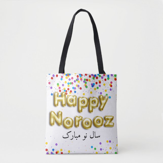 Tote Bag Ballons d'or Joyeux Norooz Perse Nouvel An (Devant)