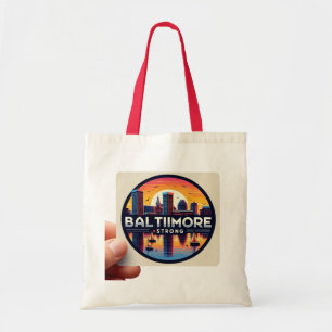 Tote Bag Baltimore Coucher de soleil idéal : ville forte Fo