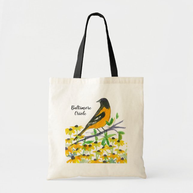 Tote Bag Baltimore Oriole Aquarelle Oiseau (Devant)