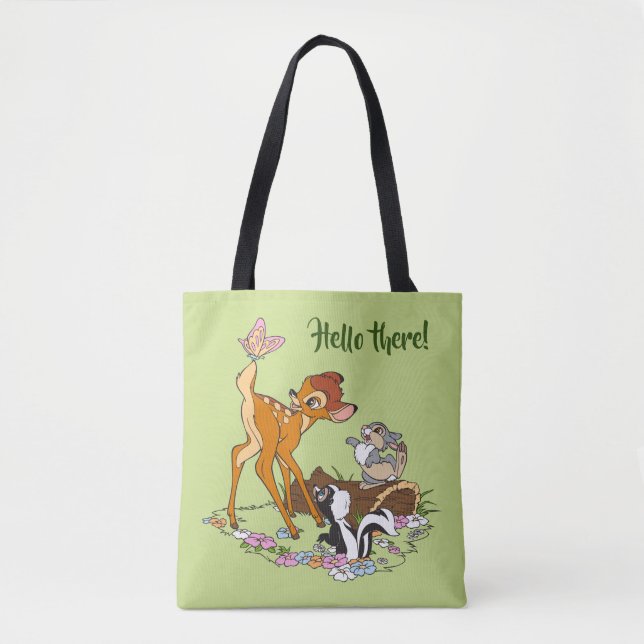 Tote Bag Bambi Avec Le Papillon Sur La Queue (Devant)