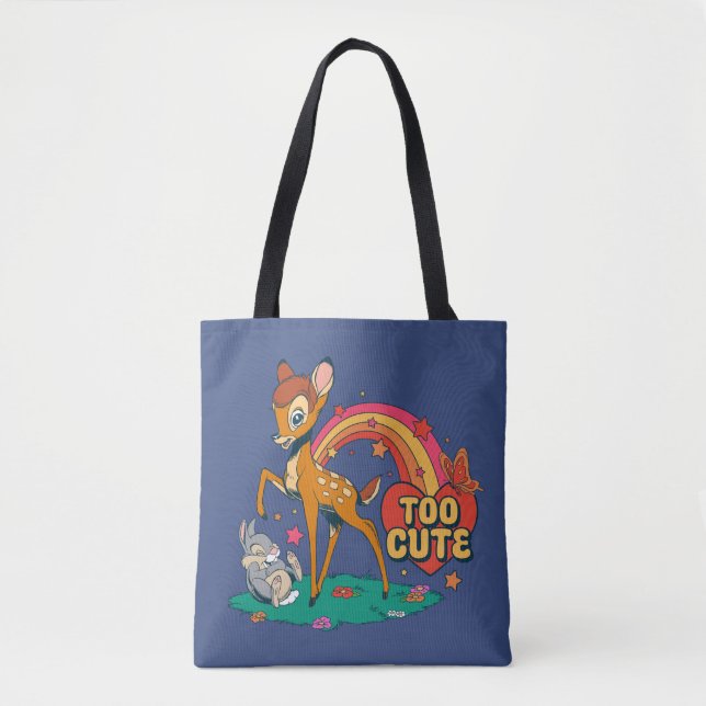 Tote Bag Bambi et ses amis | Trop mignon (Devant)