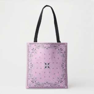 Tote Bag Bandana rose Paisley de l'Ouest