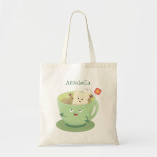 Tote Bag Bande dessinée de la tasse de thé mignonne humour 