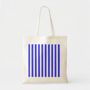 Tote Bag Bandes de bonbons royales bleues et blanches