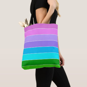 Tote Bag Bandes de couleurs de sirène