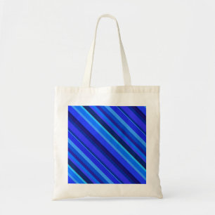 Tote Bag Bandes diagonales bleues