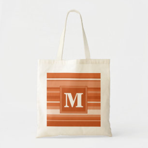Tote Bag Bandes orange monogrammes